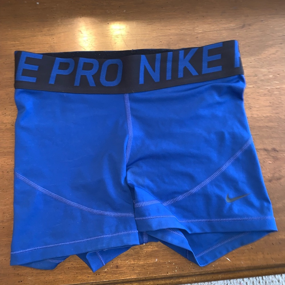 Blue Nike pro spandex